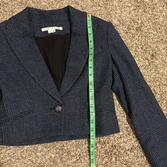 Veronica Beard Fabiola Glen Plaid Peak Lapel Crop Blazer size 0 - Picture 12 of 12